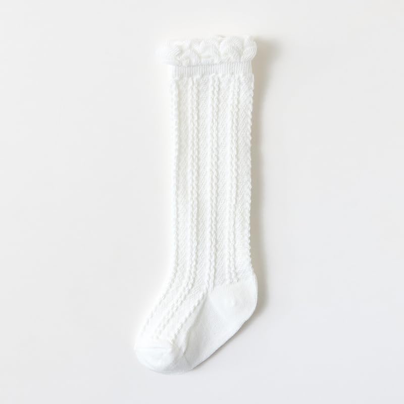 Toptim 4 Pairs Baby Toddlers Cable Knit Knee High Socks for Boy and Girls (Gray,White,Yellow,Navy Blue, 0-12 Months) - Image 4